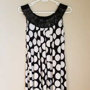 Wish Brand Black and white polka dot Swing dress L